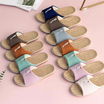 Breathable Cotton Flax Slippers For Women Men Indoor Shoes Anti-slip Light Weight Cute Cartoon Couples Home Floor Slides
