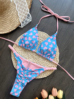 Leopard Halter Scrunch Butt Mini Micro Thong Bikini Women Swimwear Female Swimsuit Two-pieces Bikini Set Bathing Suit Swim Lady