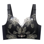Women's Push up Bras Adjustable New Wireless Bras Women Flower embroidery Bra Underwear Large Size 36-52 CDE Cup Underwear Women
