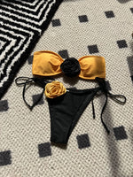 DEKA Pink 3D Flower Bandeau Bikinis Sets 2026 Sexy Swimsuit Women String Micro thong Swimwear Bathing Suit Beach Wear Bikini