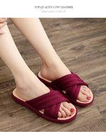 Breathable Cotton Linen Slippers For Women Men Spring Summer House Shoes Anti-slip Solid Color Couples Home Floor Slides
