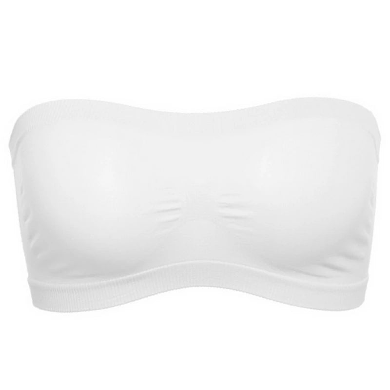 Women’s Strapless Seamless Tube Top Bra Anti-Slip Wireless Bandeau for Summer Outfit
