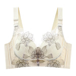 Women's Push up Bras Adjustable New Wireless Bras Women Flower embroidery Bra Underwear Large Size 36-52 CDE Cup Underwear Women