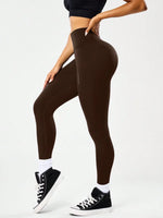High-waisted seamless yoga leggings for women, fitness yoga pants with four-way stretch fabric, abdominal shaping, suitable for
