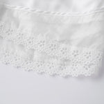Women Elastic Waistband Lace Trim Streetwear Shorts Summer Solid Color Casual Loose Shorts with 2 Pockets