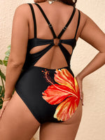 2026 V-neck Floral Swimwear Female Large Plus Big Size Swimsuit Women One Piece Bathers Bathing Swimming Swim Suit Beachwear 5XL