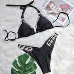 DEKA Women Diamond Bikini Set Brazilian Crystal Push Up String Bandage Swimwear Triangle Swimsuit Thong Biquini Beachwear