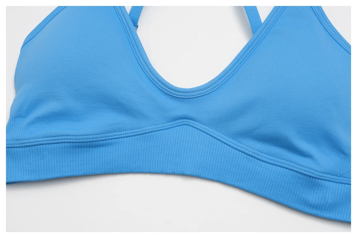 Seamless Yoga Excersize Sets Women Cross Back Sports Bra Tracksuit Workout Clothes High Waist Hip Lifting Shorts Fitness Suits