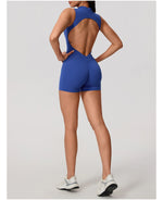 Hearuisavy Summer Sports Overalls Women Gym High Stretch Sleeveless Yoga Bodysuit Running Push Up Butt-Lifting Fitness Jumpsuit