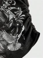 Women Gothic Print Tube Top Summer Y2K Clothes Sleeveless Off the Soulder Crop Top Streetwear