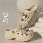 Cute DIY Charms Indoor Street Slippers For Women Fashion Clogs Soft EVA Anti-slip Summer Shoes Girls Leisure Platform Sandals