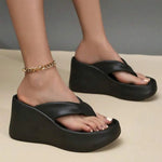 2026 New Women Fashion Slippers Soft EVA Summer Platform Shoes Girls Beach Flip Flops Thick Sole Female High Heel Street Sandals