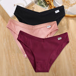 3Pcs/set Cotton Panties Women M-4XL Low Waist Underwear Plus Size Briefs Ladies Comfortable Underpants Female Panties Lingerie