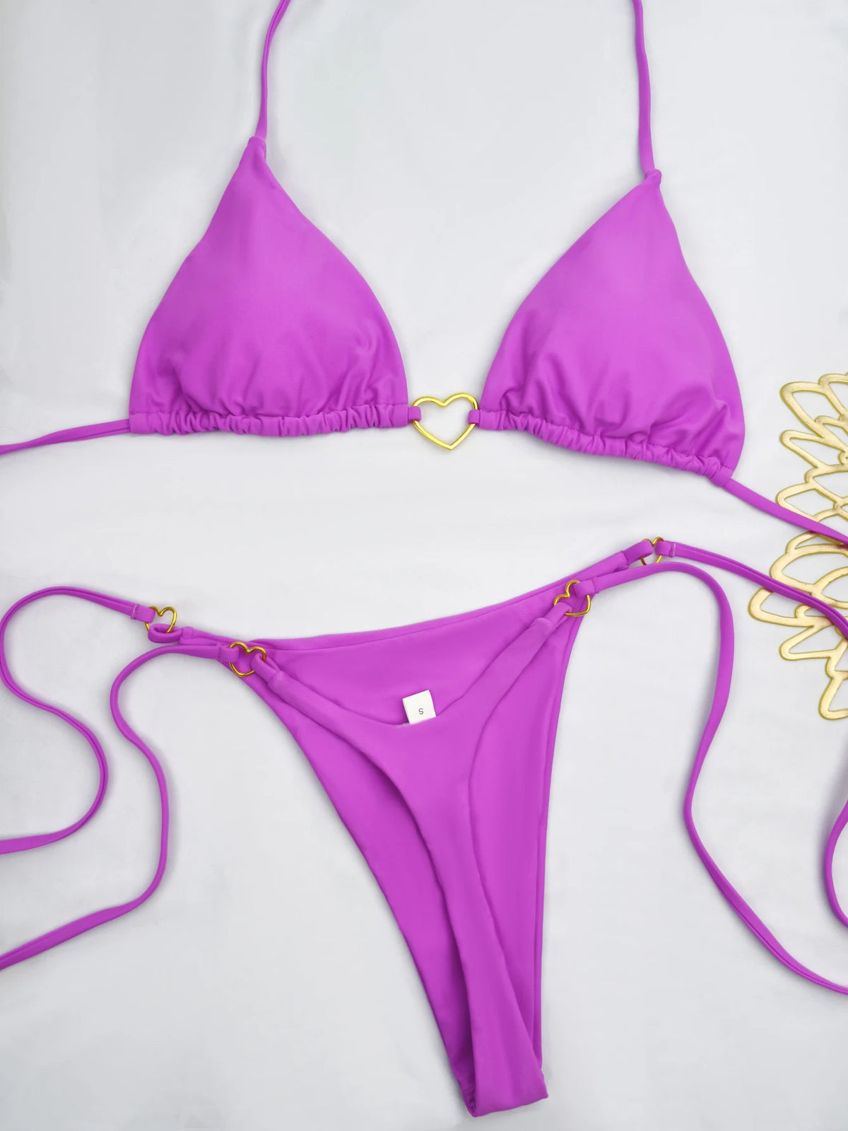 Triangle Thong Bikini 2026 Women Halter Swimsuit Solid Sexy Brazilian Swimwear Female Bathers Bathing Swimming Swim Suit Beach