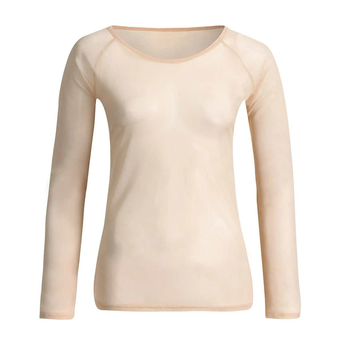 Sexy Women T Shirt See Through Mesh Black Long Sleeve Tees Sheer Slim Fit O Neck Tulle Crop Top Y2k T-Shirt Transparent Clubwear