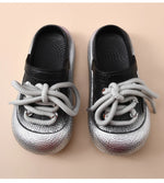 Plus Size Summer Platform Sandals For Women Men Home Street Garden Shoes Lace-up Style Silver Gold Clogs Couples Beach Slippers