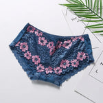 Sexy Lace Flowers Embroidery Panties for Women Underwear Low Waist Briefs Summer Breathable Comfort Shorts 15 Color Lingerie