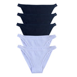 5Pcs/Set Cotton Panties Women Low Rise Briefs Solid Color Underwear Comfort Breathable Underpants M-XL Sexy Lingerie