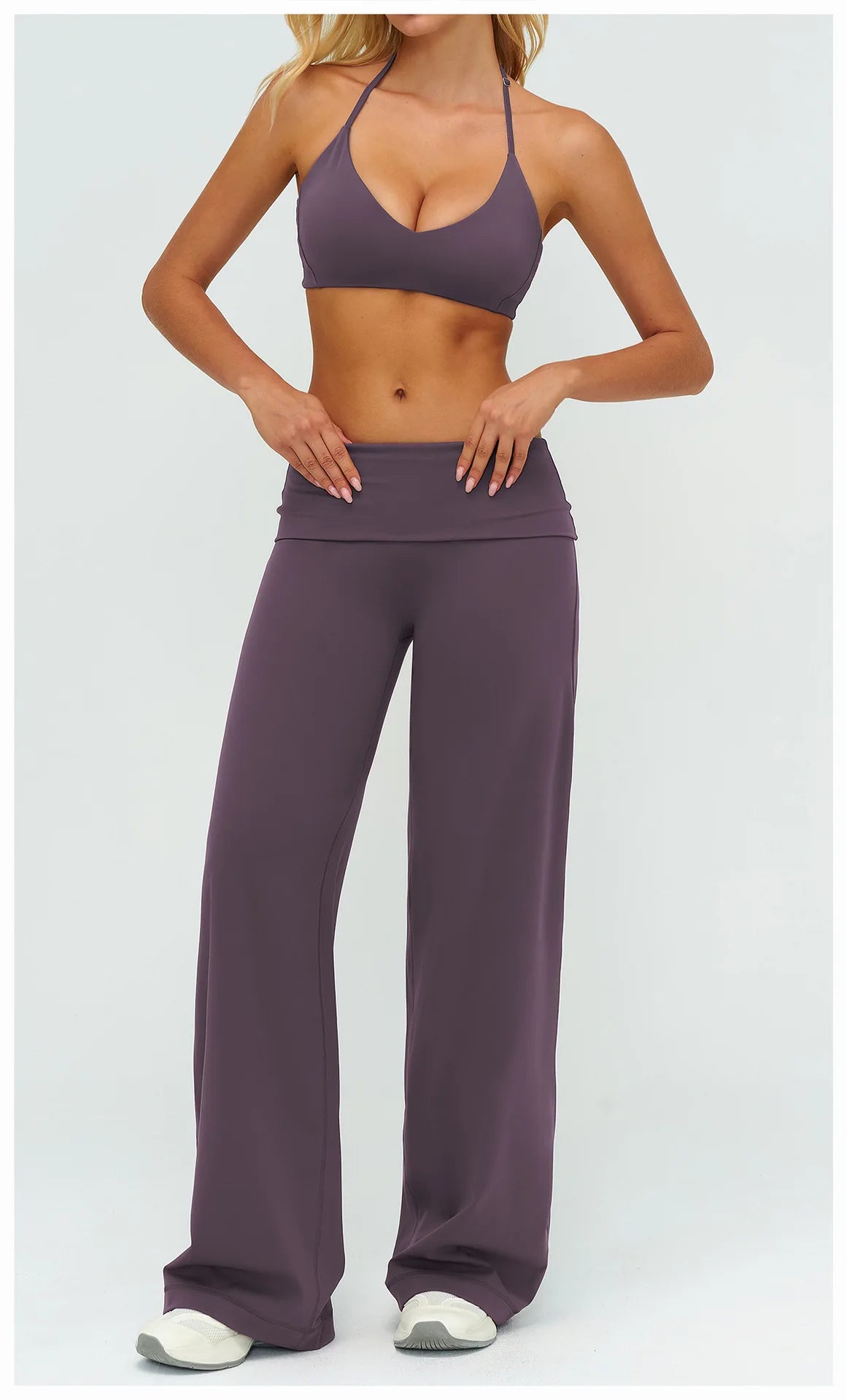 Yoga Pants Women High Waist Fitness Sports Flared Trousers Gym Workout Jogging Wide Leg Pants Female Dance Sports Flared Pants