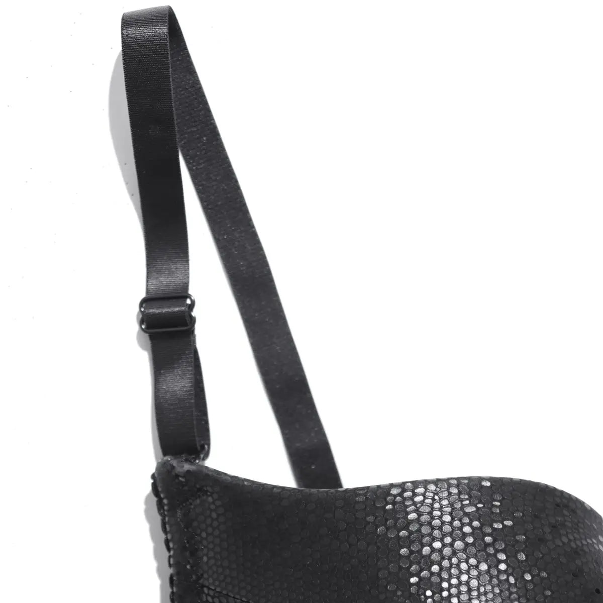 Beauwear Lady Sexy Soft PU Leather Splice Sponge Padded Molded Cup Underwire Push Up Bra Punk Style
