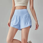 Women's High-Waisted Slimming Yoga Sports Shorts Summer Anti-Glare Three-Part Set with Two Pieces for Fitness And Exercise