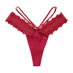 Lace Girls G String Thin Sexy Panties Seamless Women Briefs Ice Silk Thong Hollow Out Low Waist Underwear Female Lingerie
