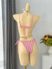 2026 New Striped Bikini Women Swimwear Female Swimsuit High Cut Leg Padded Bather Bathing Suit Swim Two-pieces Bikini set K8071