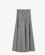 WOMENGAGA Korea Style 2023 Spring/Summer New High Waist Elegant Split Plaid Skirts Half Length Skirts Fashion Women 2023 22IV