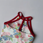 New High-end Yoga Lingerie Women's One-piece Fixed Cup Shock-proof Underwear Gathering Sexy Printed Wide Shoulder Strap Vest