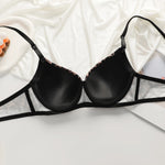 New leopard print European and American 3/4 cup lingerie paired with thong sexy women's underwear set push up bra B2087