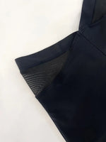 New Women Sexy Solid Ruched Bikini Bottom Mesh Sides High Waisted Two Piece Separate Elastic Flat Leg Swimming Shorts Sale