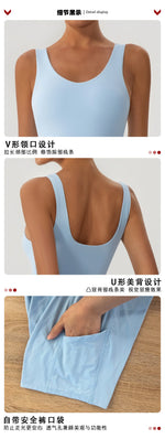 Tennis Fitness Dresses Women Fake Two Piece Sports Dress Outdoor Casual High ElasticityRunning Yoga Golf Mini Skirts