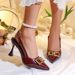 Women's Sandals Fashion Metal Trim Women's Summer NewDress Women's Heels Shoe