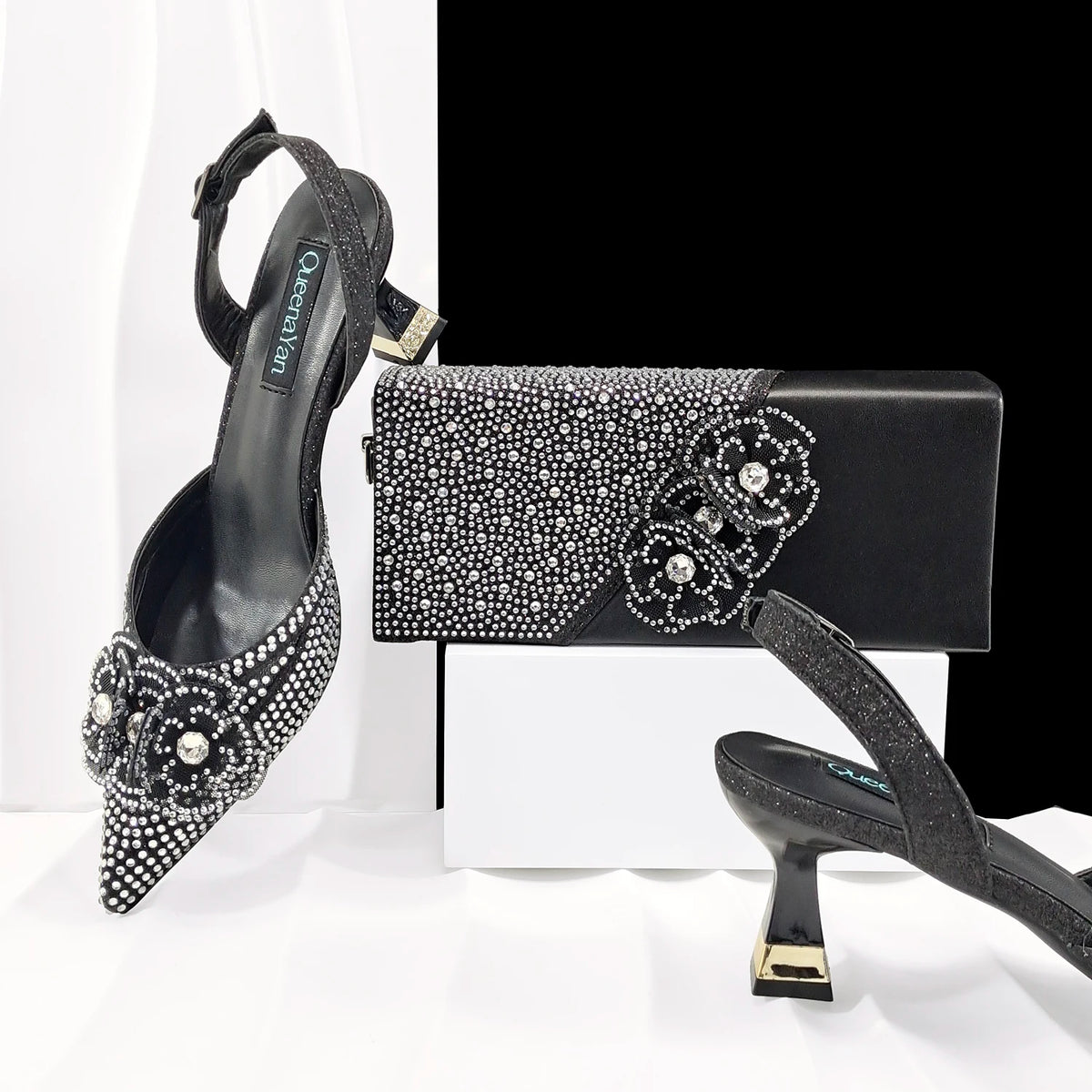 Doershow Lastest Italian Design Fashion Style Ladies Shoes with Matching Bag Set 2026 Nigerian Shoes and Bag Set!HJ1-1