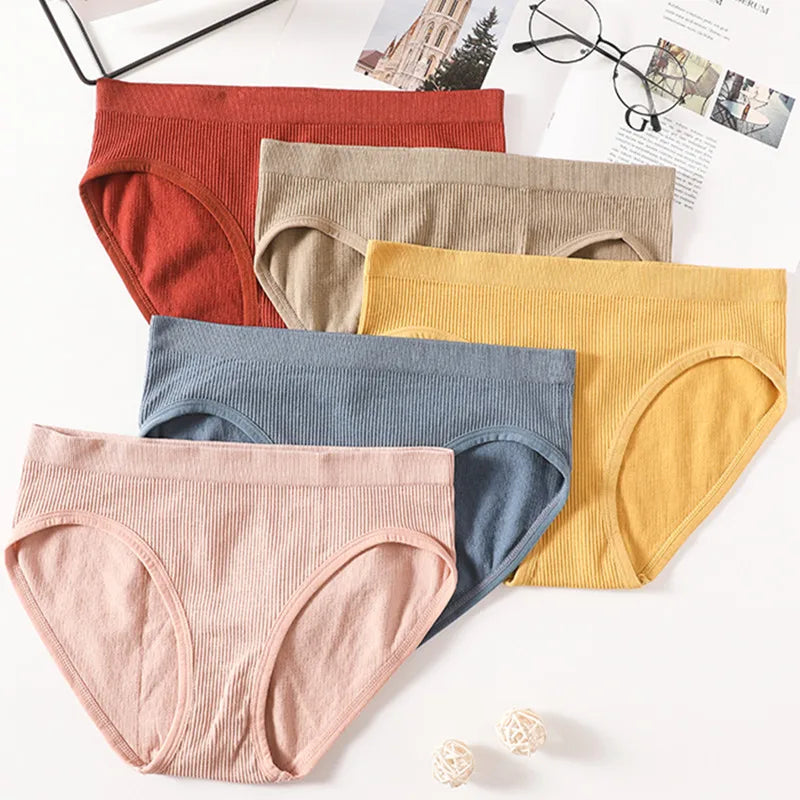3Pcs/Set Seamless Classic Briefs Women Low Waist Panties Female Underpants Sexy Lingerie Sports Full Coverage Panty Underwear