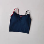 Women's Summer Color Block Yoga Fitness Vest Anti-Sagging One-Piece Camisole Fitness Suit for Active Wear