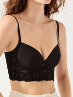 U-back backless bra sexy gathering lingerie women's lace invisible beautiful back push up bra plus size underwear
