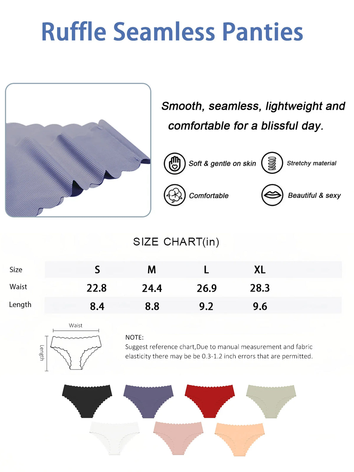 4pcs Women's Seamless Bra and Panty Set No Underwire Bralette - Removable Pads, Medium Support & Comfortable Stretch Fabric Bra