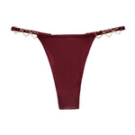 1pcs Women Sexy Thongs Low Rise Lady G-string Heart Decoration Erotic Intimate Lingerie T-Back New Fashion Cotton Crotch Panties