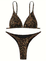 2025 Sexy Leopard Brazilian Bikini Women Swimsuit Female Thong Swimwear Two Pieces Bikini Set Mini Micro Bathing Suit Swim Lady