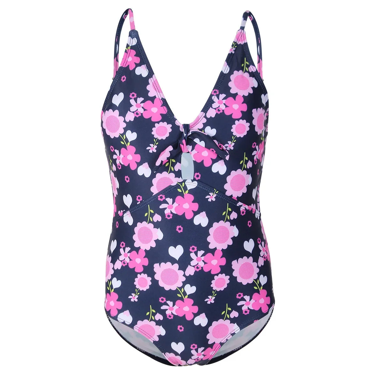 Floral Print Girls One Piece Swimsuit 8-12 Year Teenager Children's Swimwear 2026 Kids Bathing Suits Cut Out Beach Wear Bodysuit