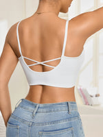 Women's Cropped Padded Camisole Tank Top Solid Korean Sleeveless Tank Top Beauty Underwear