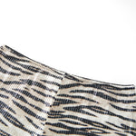 Women's Summer Hot Shorts Zebra Print Low Waist Sequin Short Pants Streetwear for Party