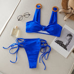 2026 Two Pieces Bathing Suit Halter Brazilian Thong Biquini Women Sexy Swimsuit Lace-Up Beachwear Female Summer Bikini Sets