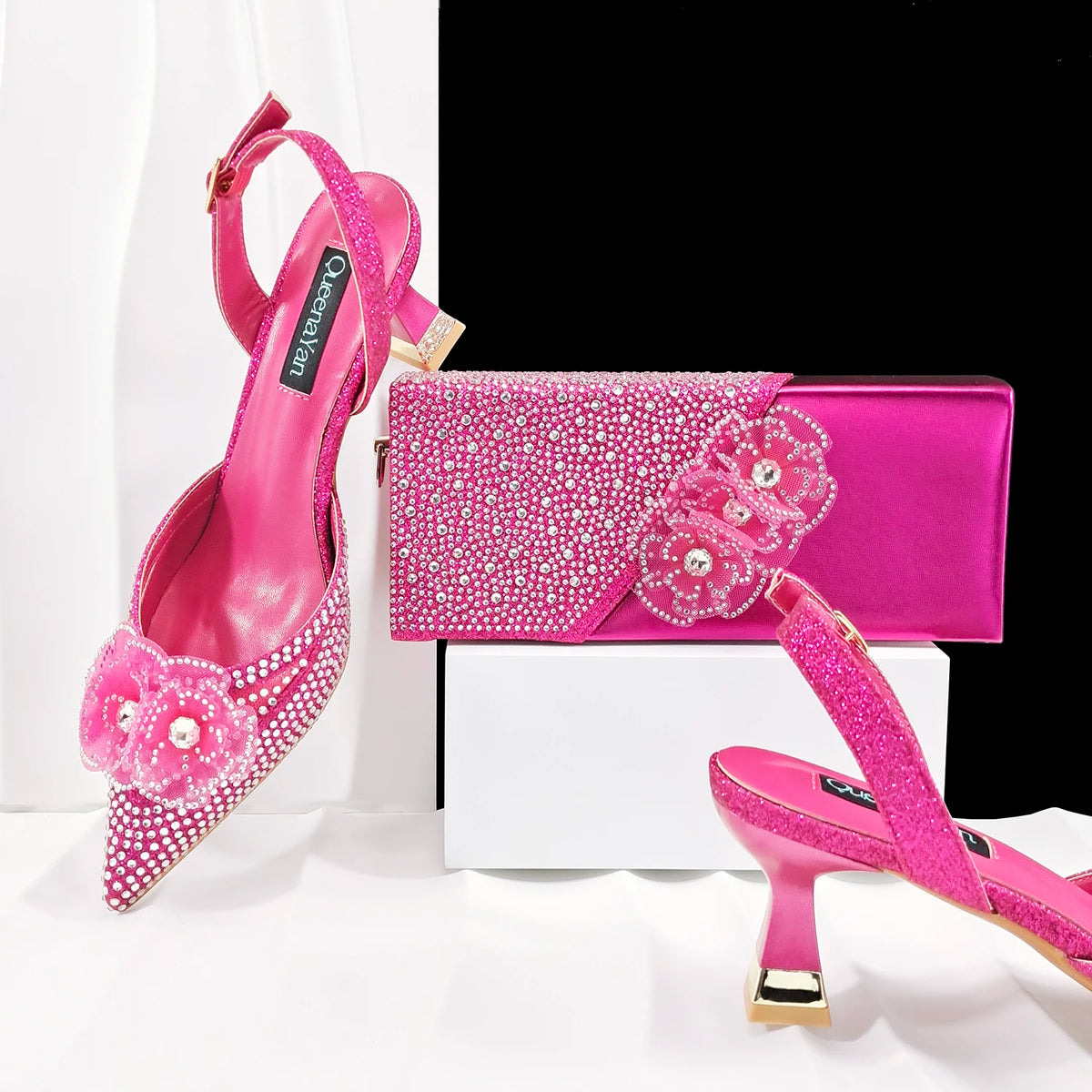 Doershow Lastest Italian Design Fashion Style Ladies Shoes with Matching Bag Set 2026 Nigerian Shoes and Bag Set!HJ1-1