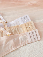 3PCS Sexy Floral Lace Women's Underwear Set Bow Push up Bra Supportive and Comfortable Unpadded Female Lace Bra
