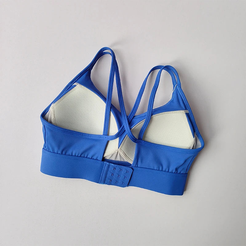 Women's Summer Shock-absorbing Running Yoga Tank Top with a Beautiful Contrasting Sports Bra and a Professional Pilates Bra