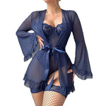 Fairy Lingerie Transparent Open Bra Erotic Ultra Sexy See Through Chemise Nightdress Women's Pajamas Delicate Sexy Nighty