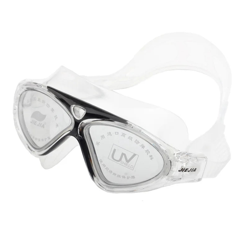 Adult Waterproof Swim Glasses Electroplate Super Big Swimming Goggles Men Women Adjustable Anti-fog UV Swim Sport Eyewear 2023