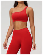 Summer Shockproof Sport Bra Women's Beautiful Back Gym Sports Underwear Women Oblique Shoulder Straps Running Fitness Yoga Bra